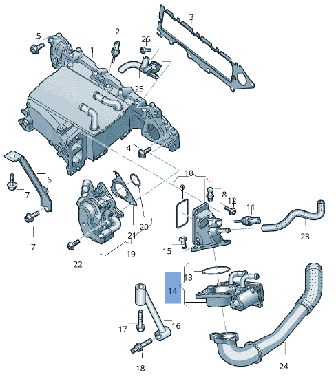 Caja Mariposa VW 04L128063T