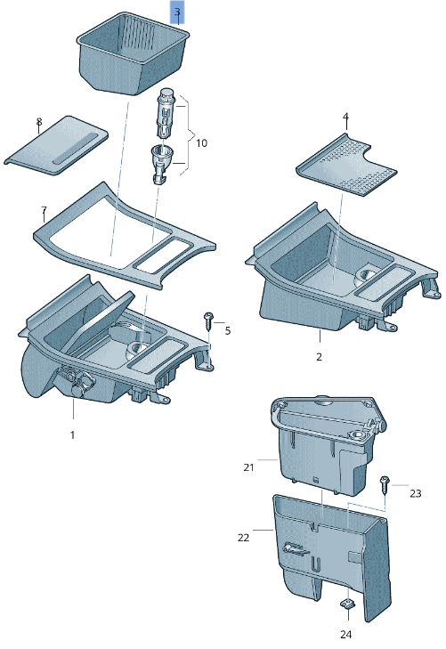 Cenicero VW 1K0857335