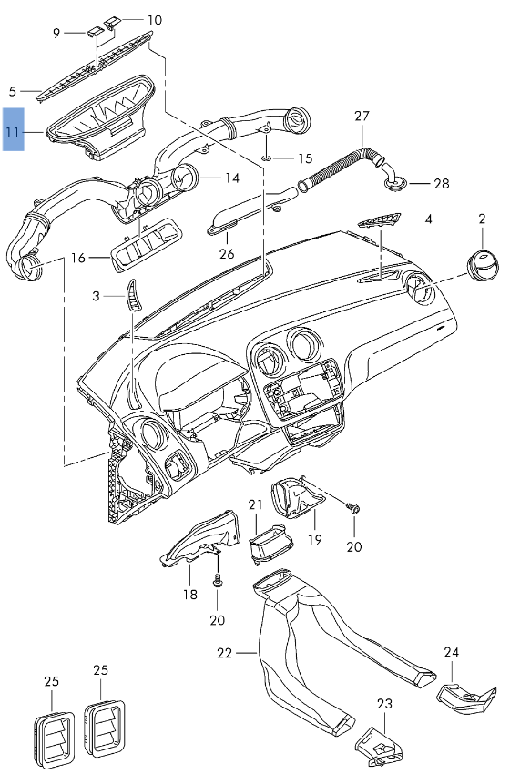 Rejilla Aireadora Seat Ibiza IV 6J