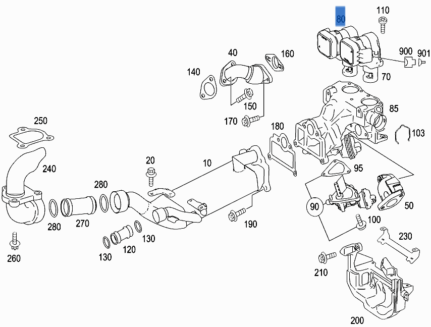 Valvula EGR Mercedes A6291400860