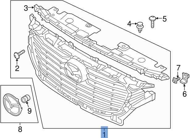 Rejilla Radiador Mazda CX-3 - AutoRR DL8W50712