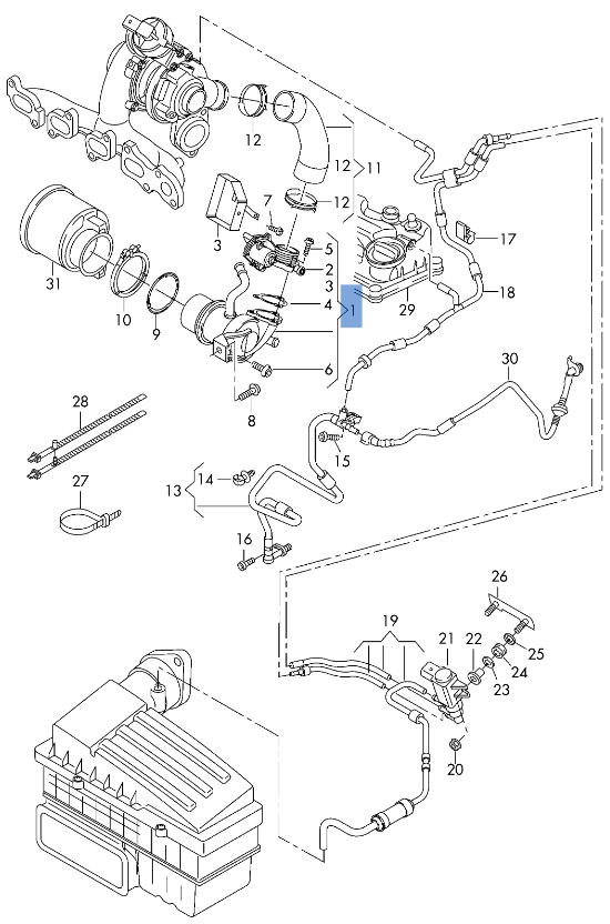 Enfriador EGR VW 04L131512D