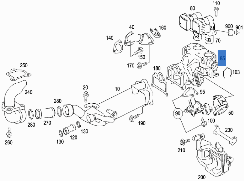 EGR Mercedes ML W164