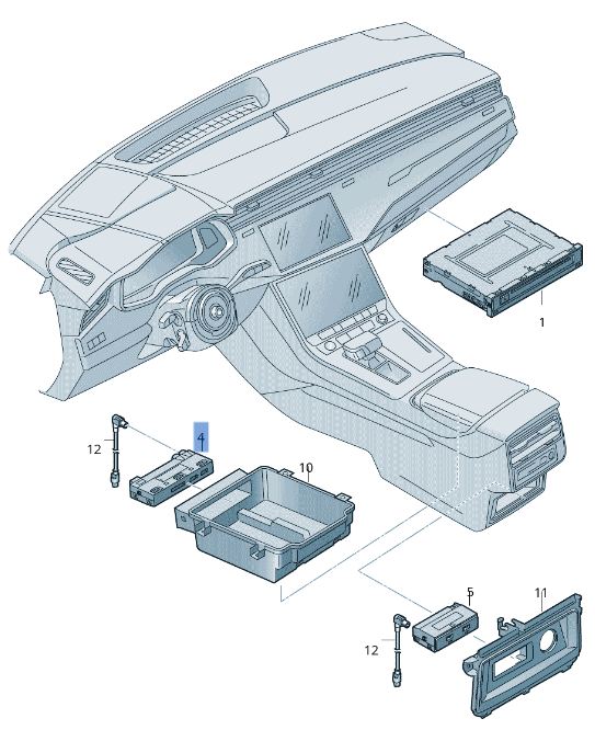 Puertos USB Audi 4N0035736A