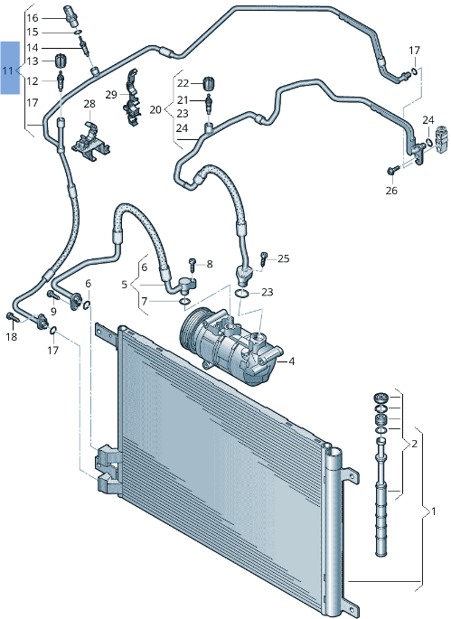 Tubo A/C VW 2Q1816741H - AutoRR 2Q1816741H