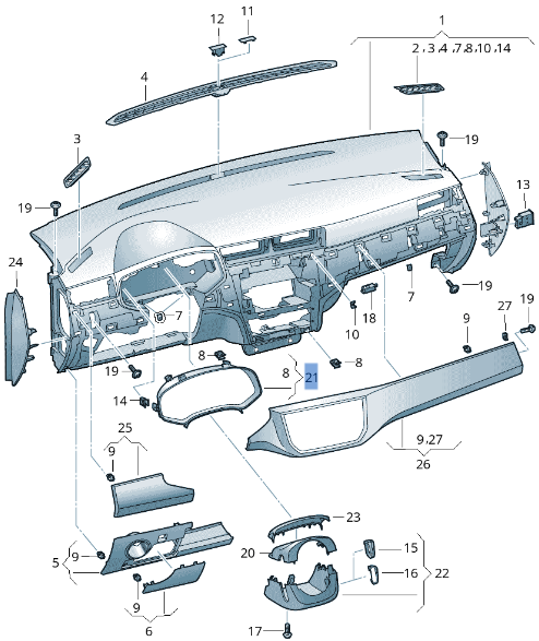 Embellecedor Velocimetro Seat Ibiza V