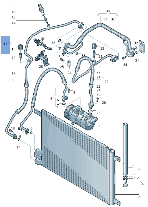 Tubo A/C VW 5Q0820741C