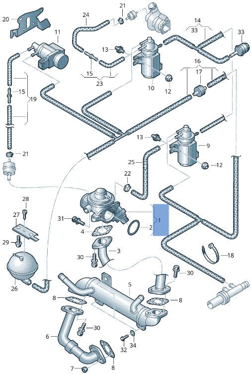 Valvula EGR VW 038131501A - AutoRR 038131501A