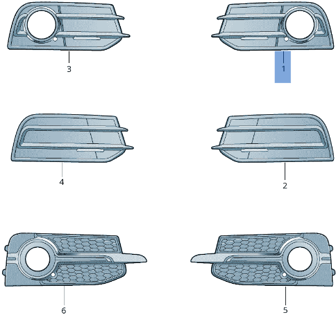 Rejilla antiniebla izquierda Audi A1 8X - AutoRR 8X0807681A