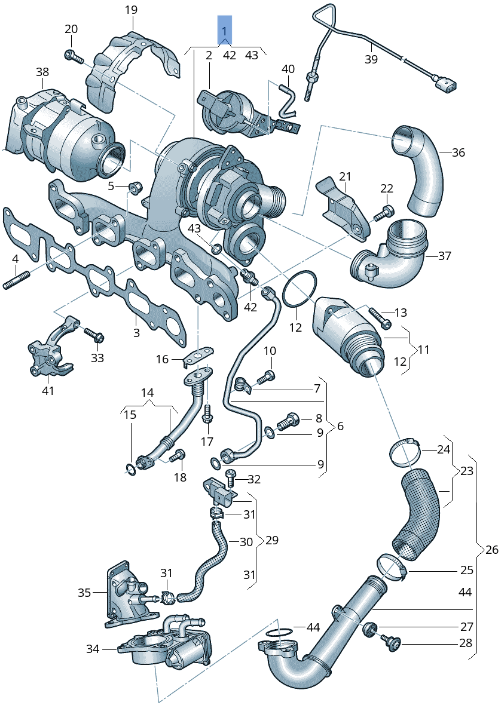 Turbocompresor VW 04L253016H