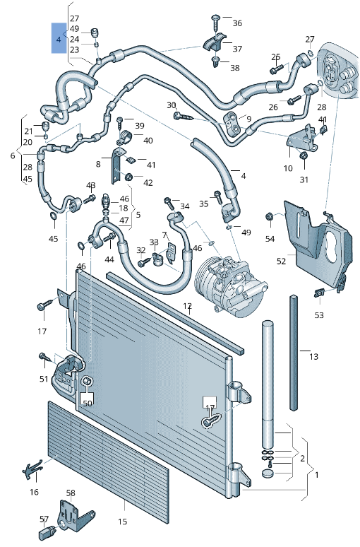 Tubo A/C VW 1K0820743CC