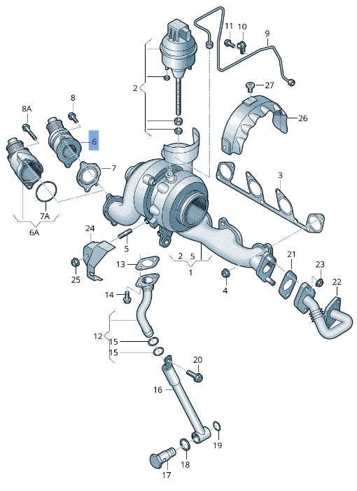 Tubo Turbocompresor VW 03L131111G