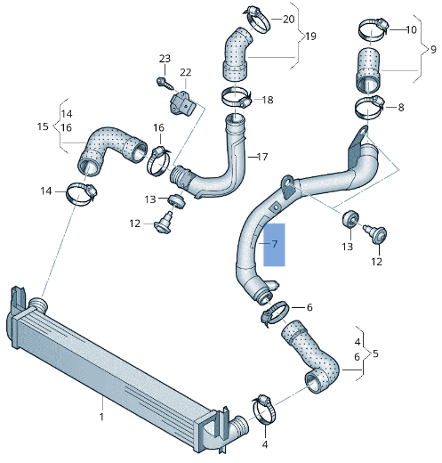 Tubo Intercooler VW 6R0145770H