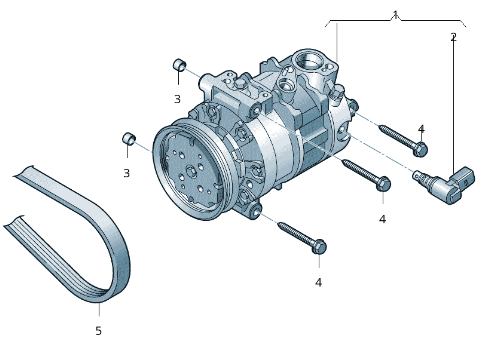 Compresor A/C VW 5Q0820803D