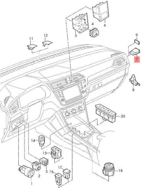 Cerradura airbag VW 5Q0919237 - AutoRR 5Q0919237