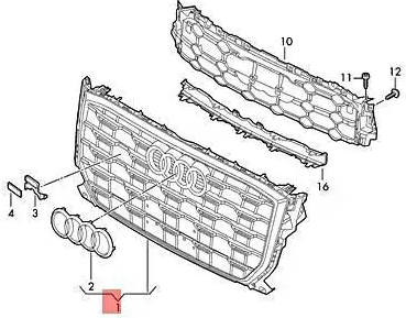 Rejilla Radiador Audi Q2 Fase 2