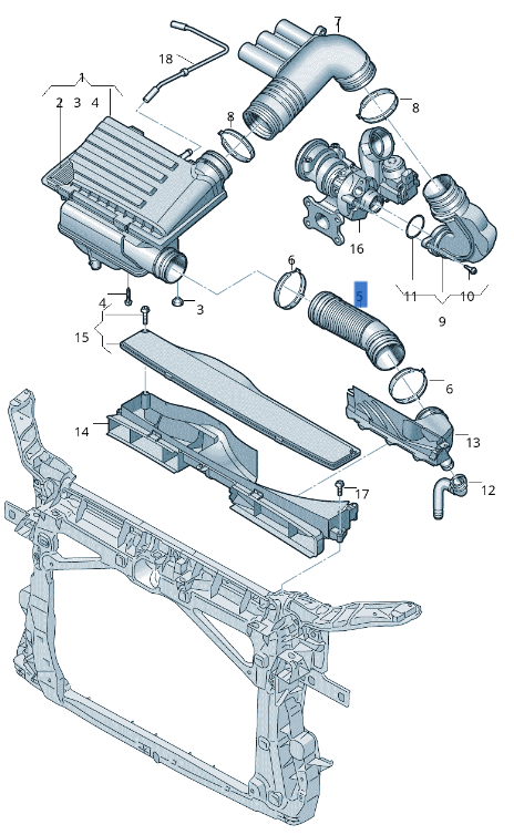 Tubo admision VW 5Q0129618C