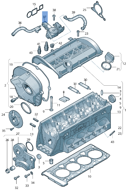 Separador aceite VW 06H103495E