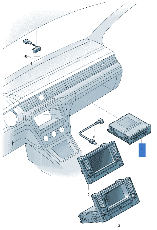 Sistema audio VW 5Q0035840B