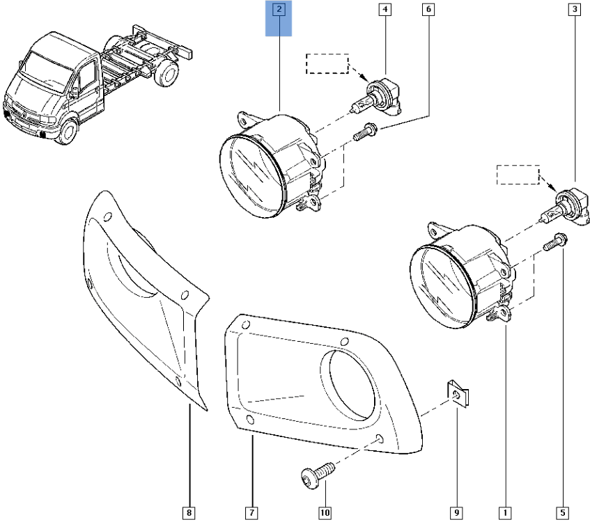 Faro Antiniebla 8200074008 - AutoRR 8200074008