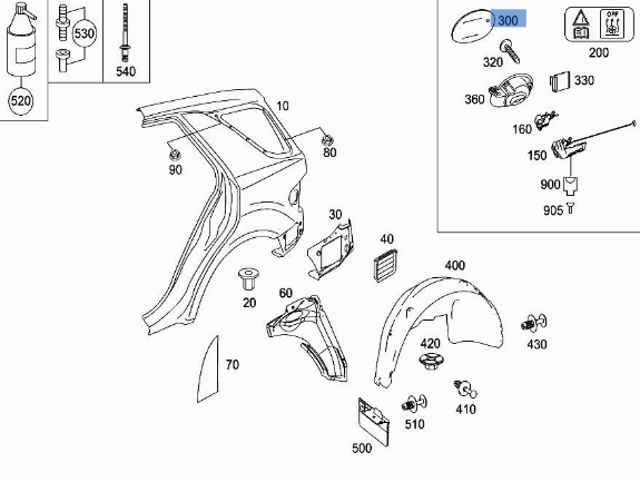 Tapa Combustible Mercedes ML W164