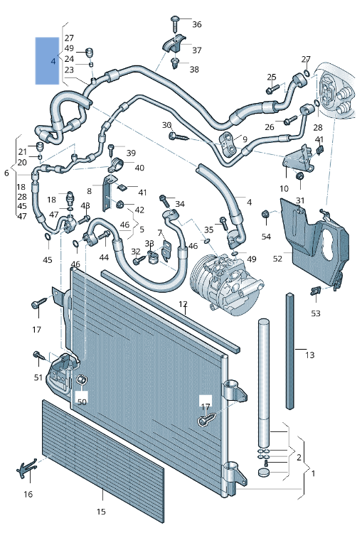 Manguera A/C VW 1K0820743AM