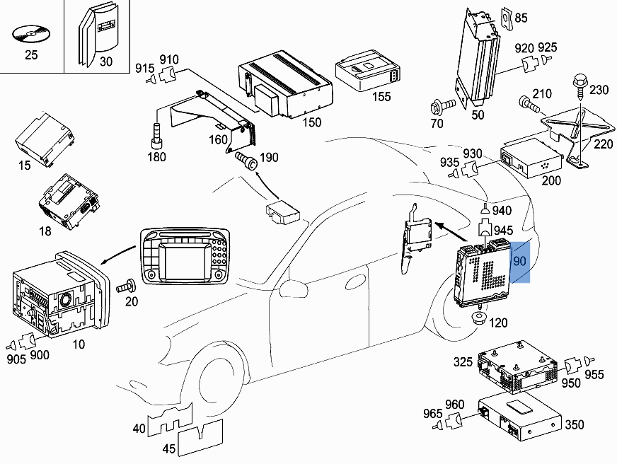 Modulo TV Mercedes A2118704390