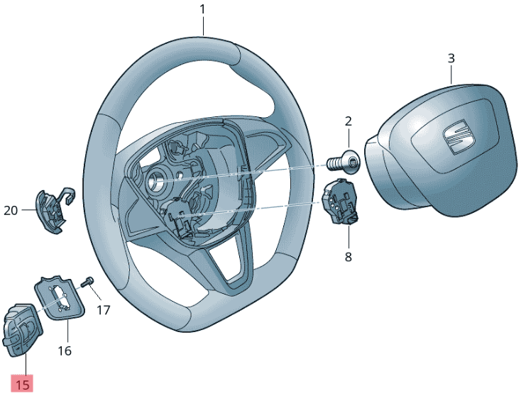 Mando multifuncion Seat Ibiza IV / III - AutoRR 6J0959441