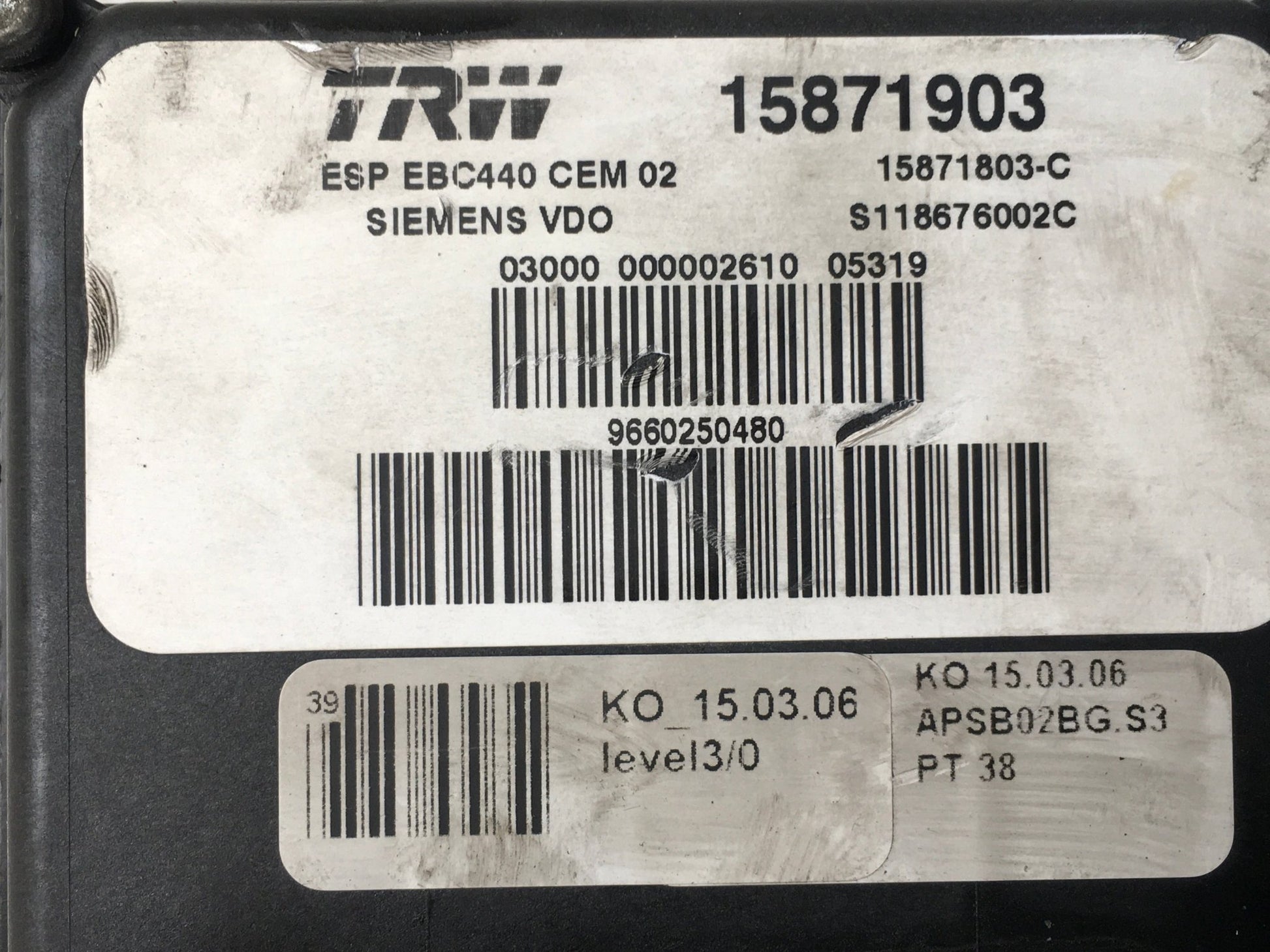 ABS Citroen C6 - 9660250480