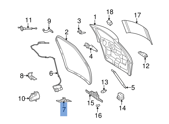 Actuador Porton Mercedes ML W164 - A164740001
