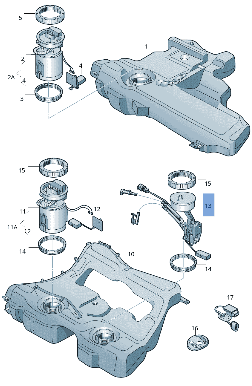 Aforador Audi A3 8P - 1K0919673N
