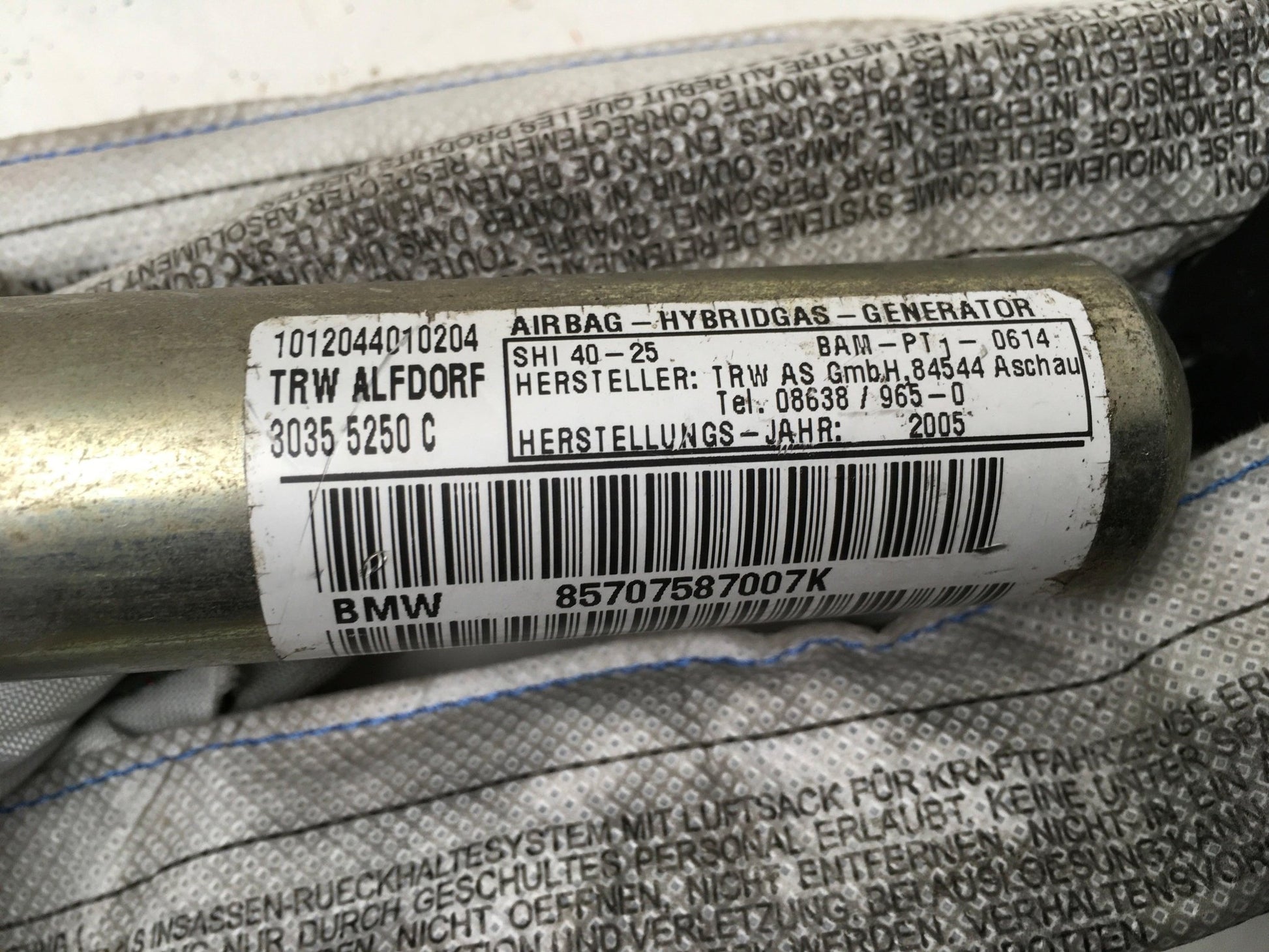 Airbag cortina del cho BMW 1 E87 - 85707587007K