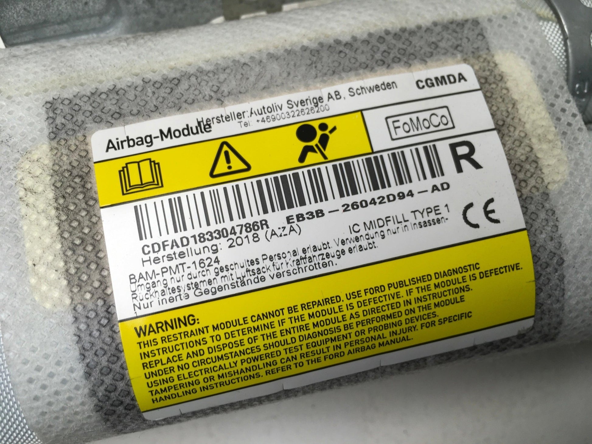 Airbag cortina derecha Ford Ranger TKE - EB3B26042D94AD