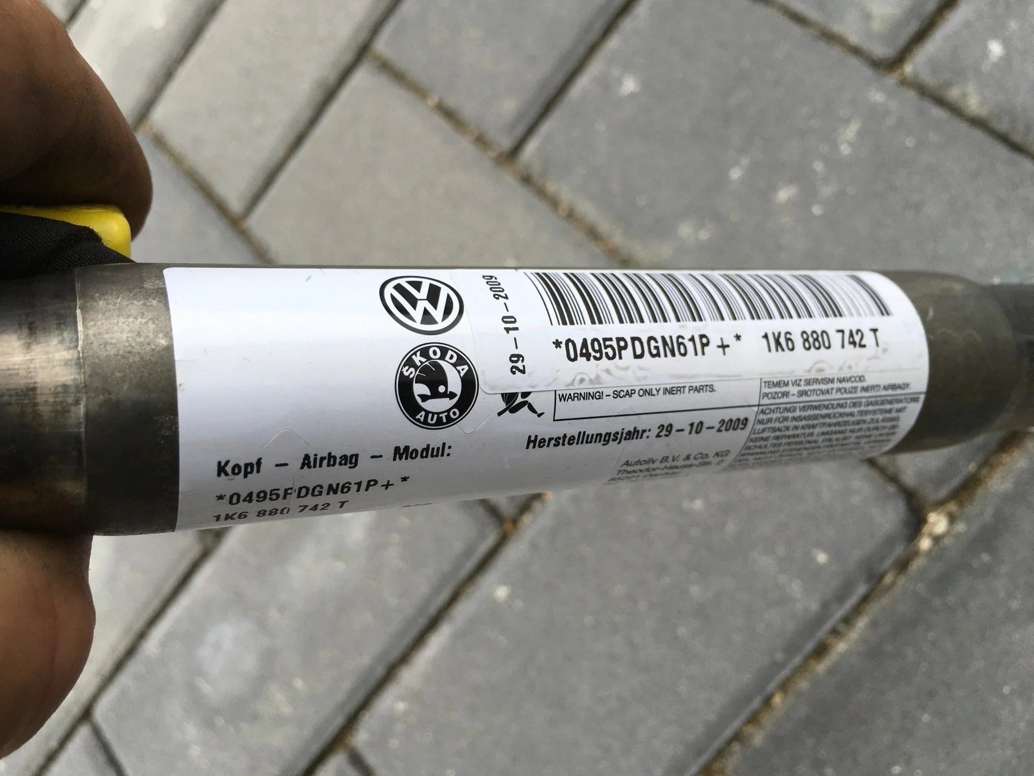 Airbag cortina derecho VW Golf VI