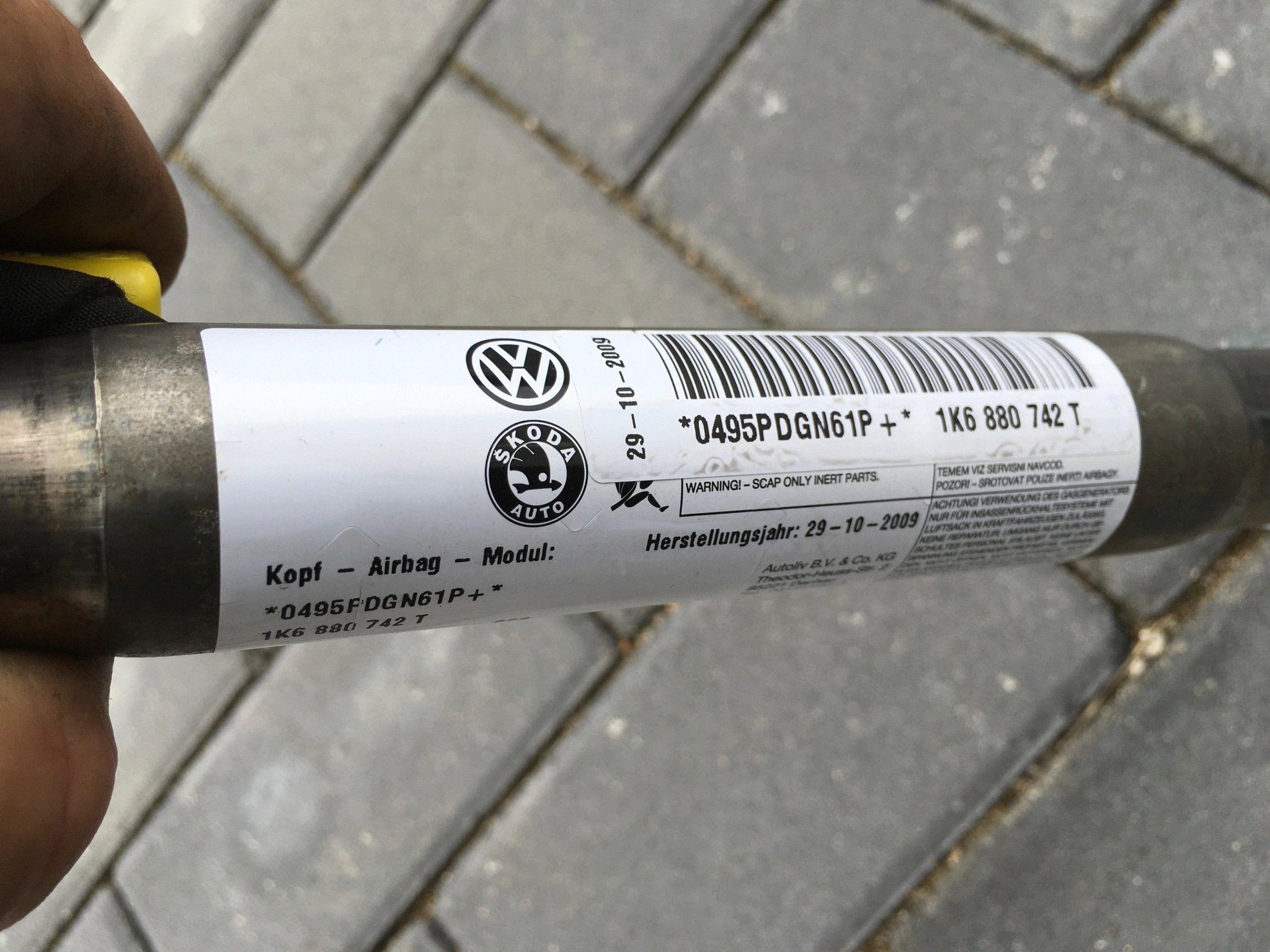 Airbag cortina derecho VW Golf VI - 1K6880742T