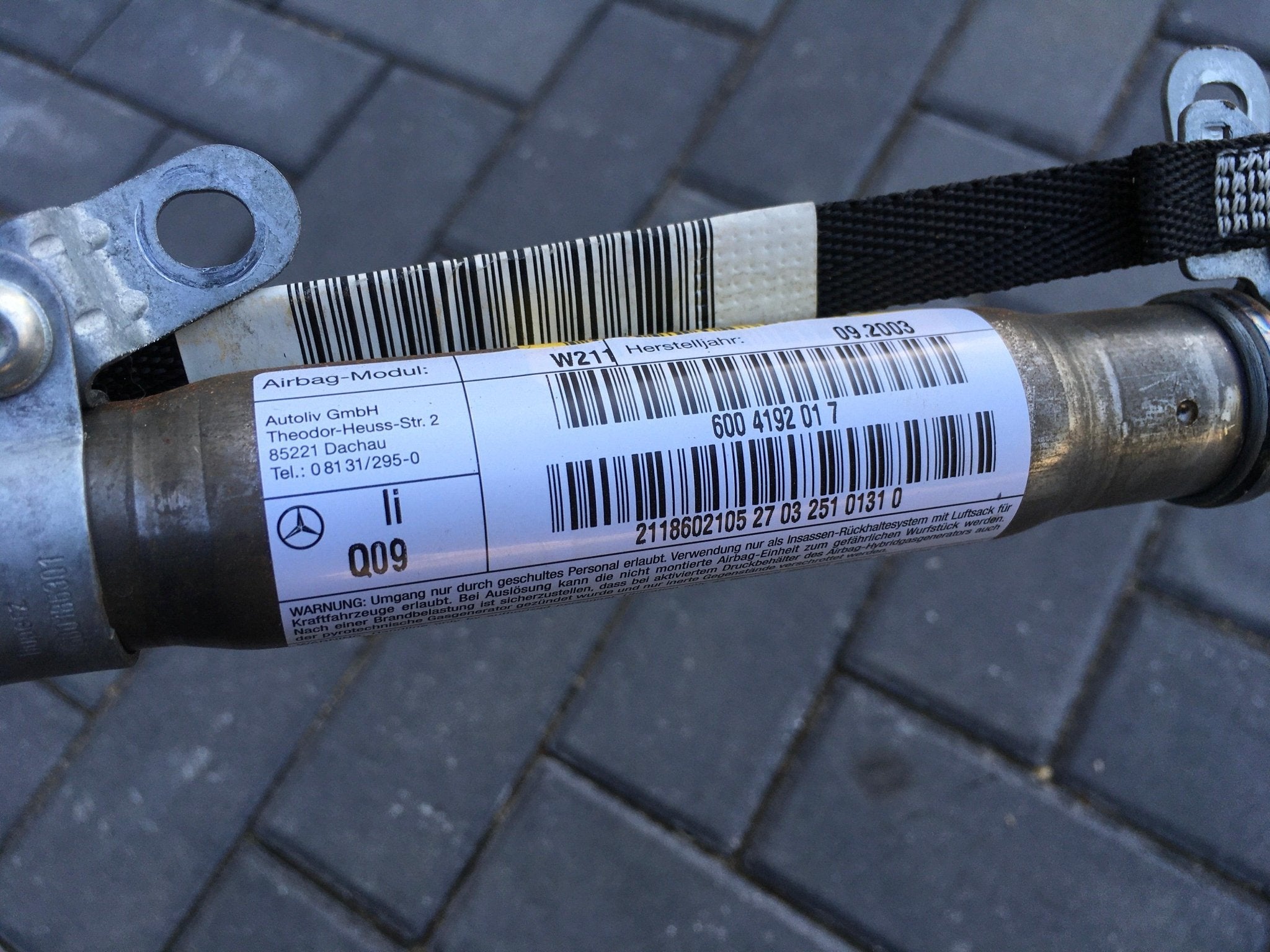 Airbag cortina iquierdo Mercedes E W211 - 6004192017