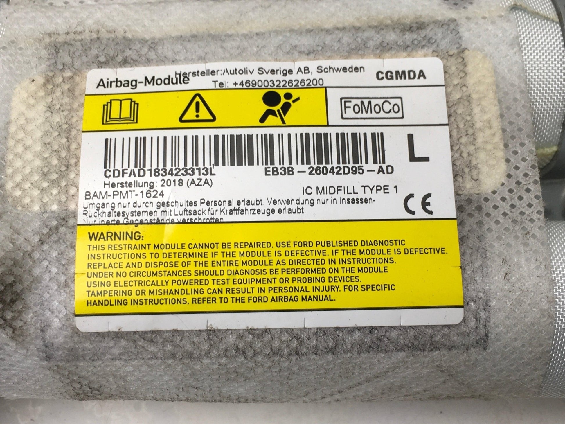 Airbag cortina izquierda Ford Ranger TKE - EB3B26042D95AD