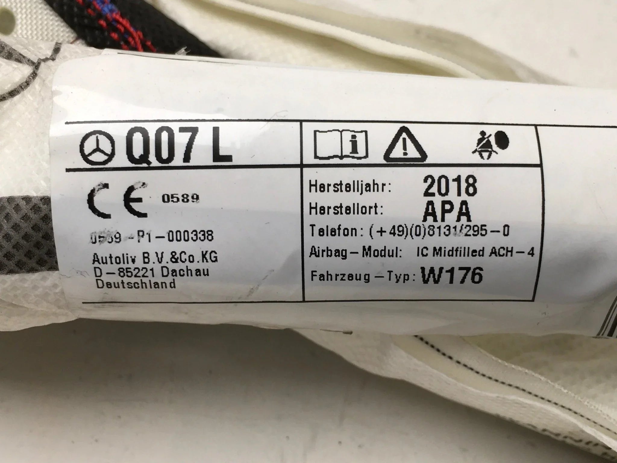 Airbag cortina izquierda Mercedes W176