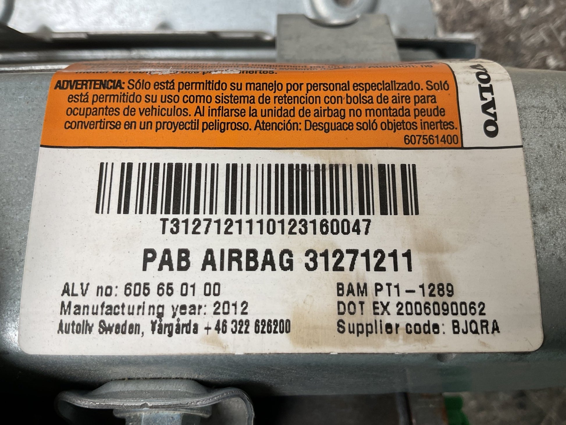 Airbag del dcho Volvo 31271211 - 31271211