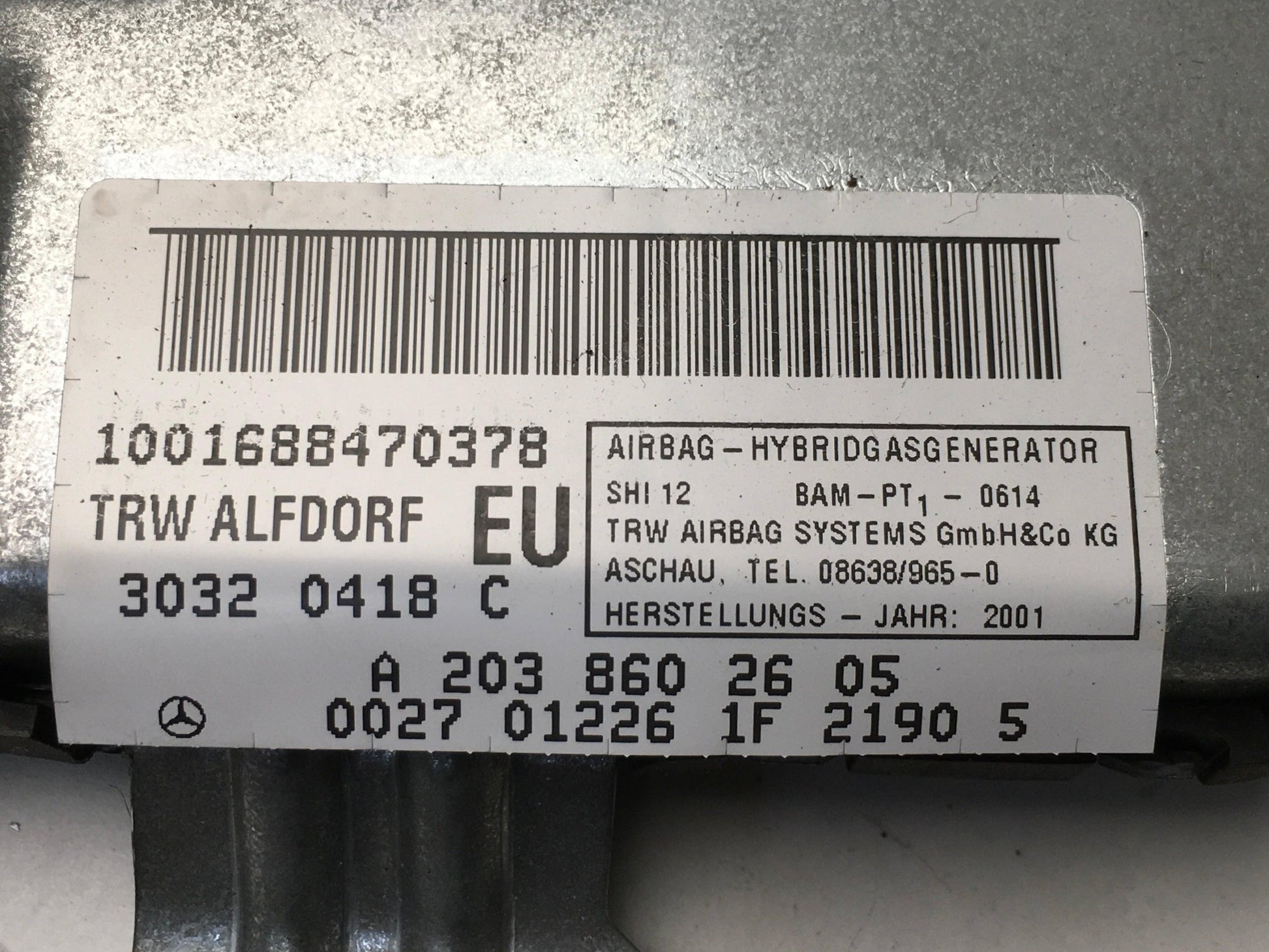 Airbag delantero dcho Mercedes W203 - 30320418C