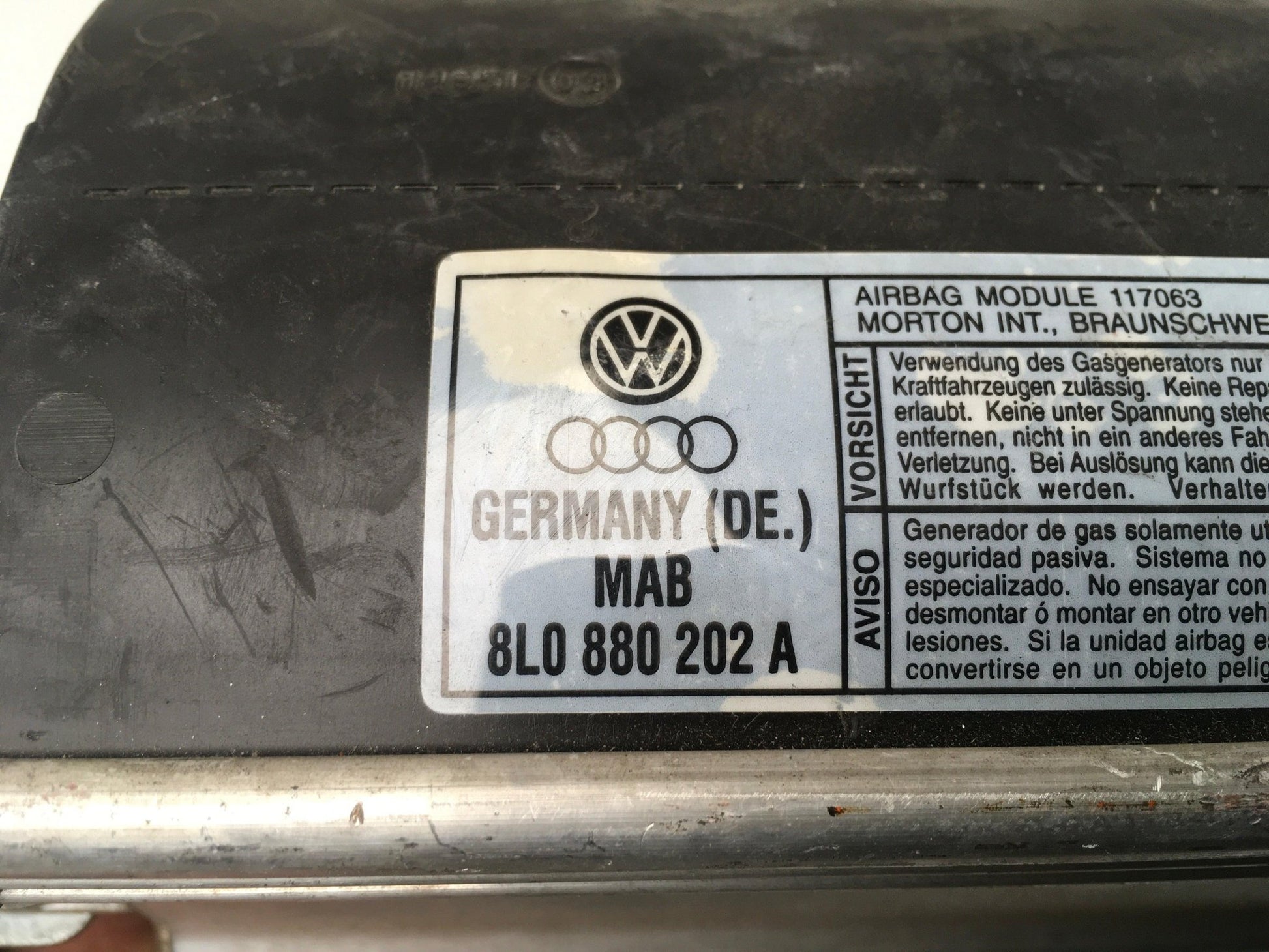 Airbag derecho Audi A3 8L - 8L0880202A