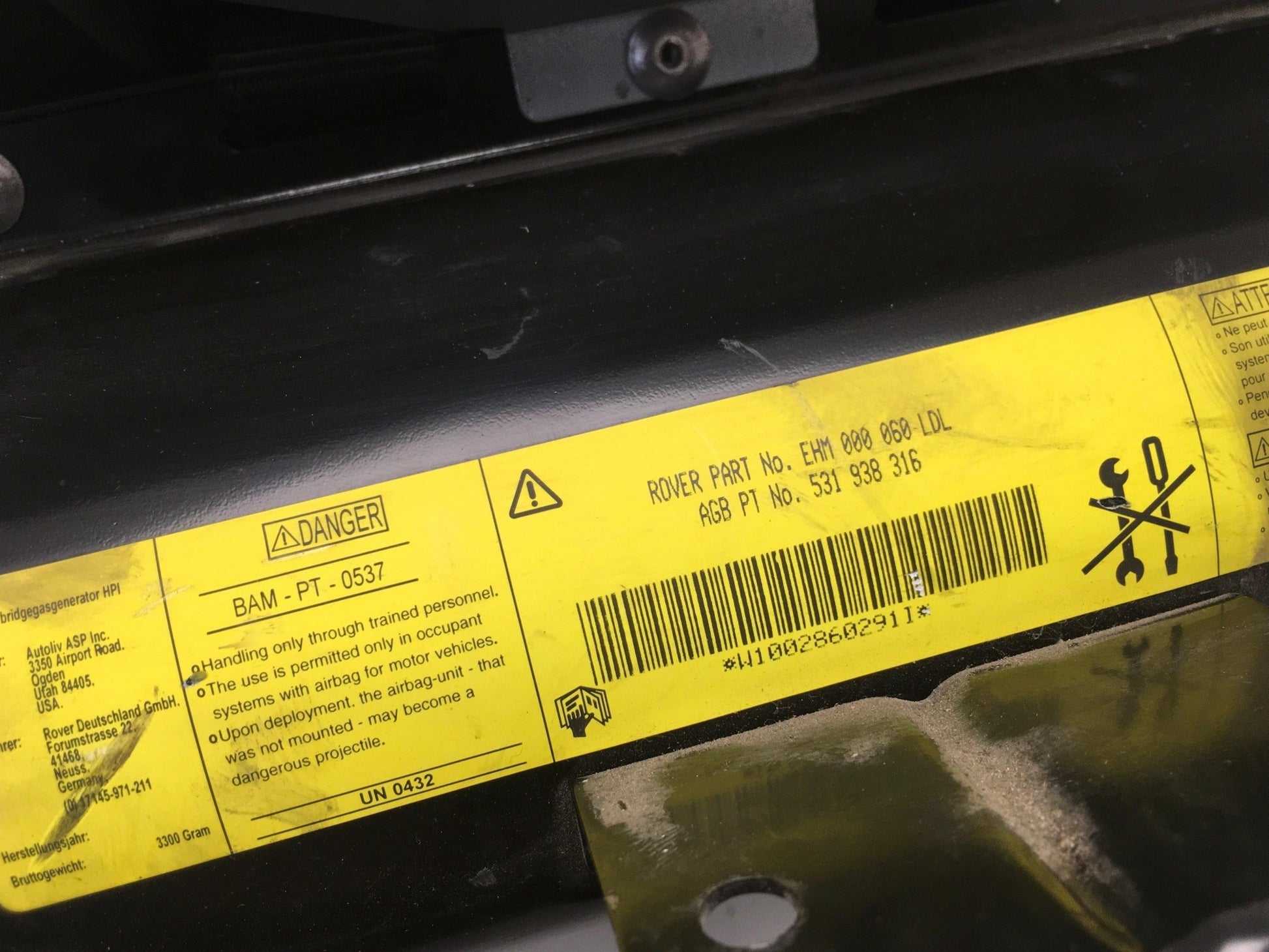 Airbag derecho Land Rover Freelander I - 531938316