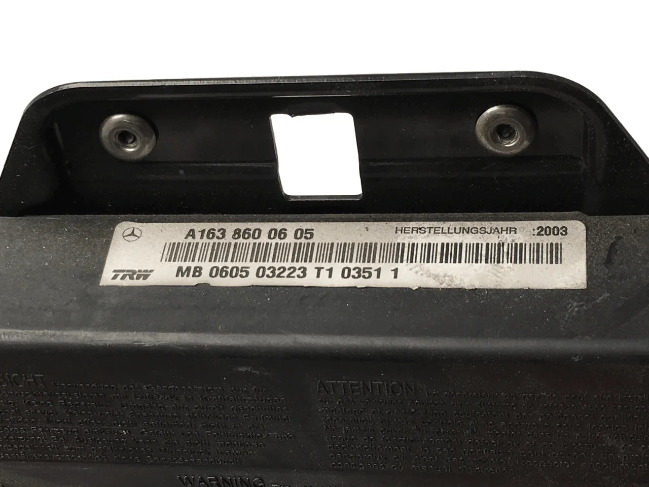 Airbag derecho Mercedes W163