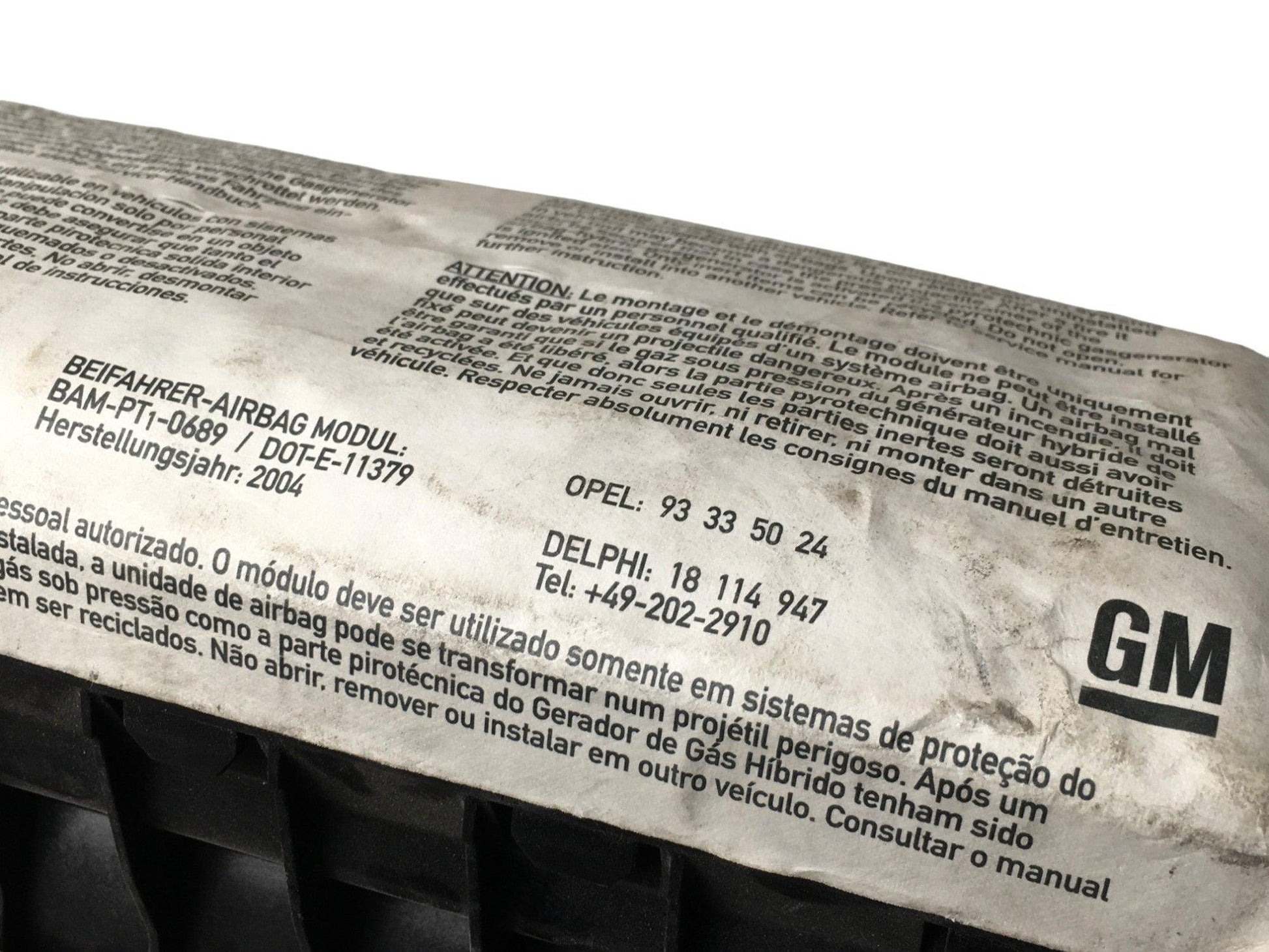 Airbag derecho Opel 93335024 - 93335024