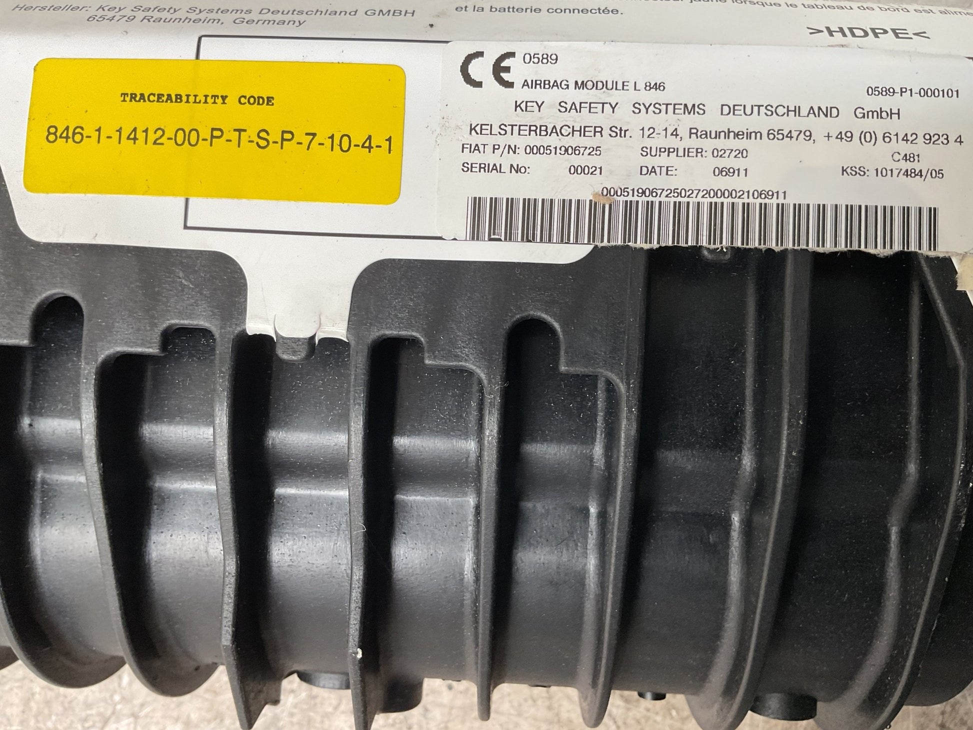 Airbag Pasajero Lancia Ypsilon 2011 - 2025 - 00051906725