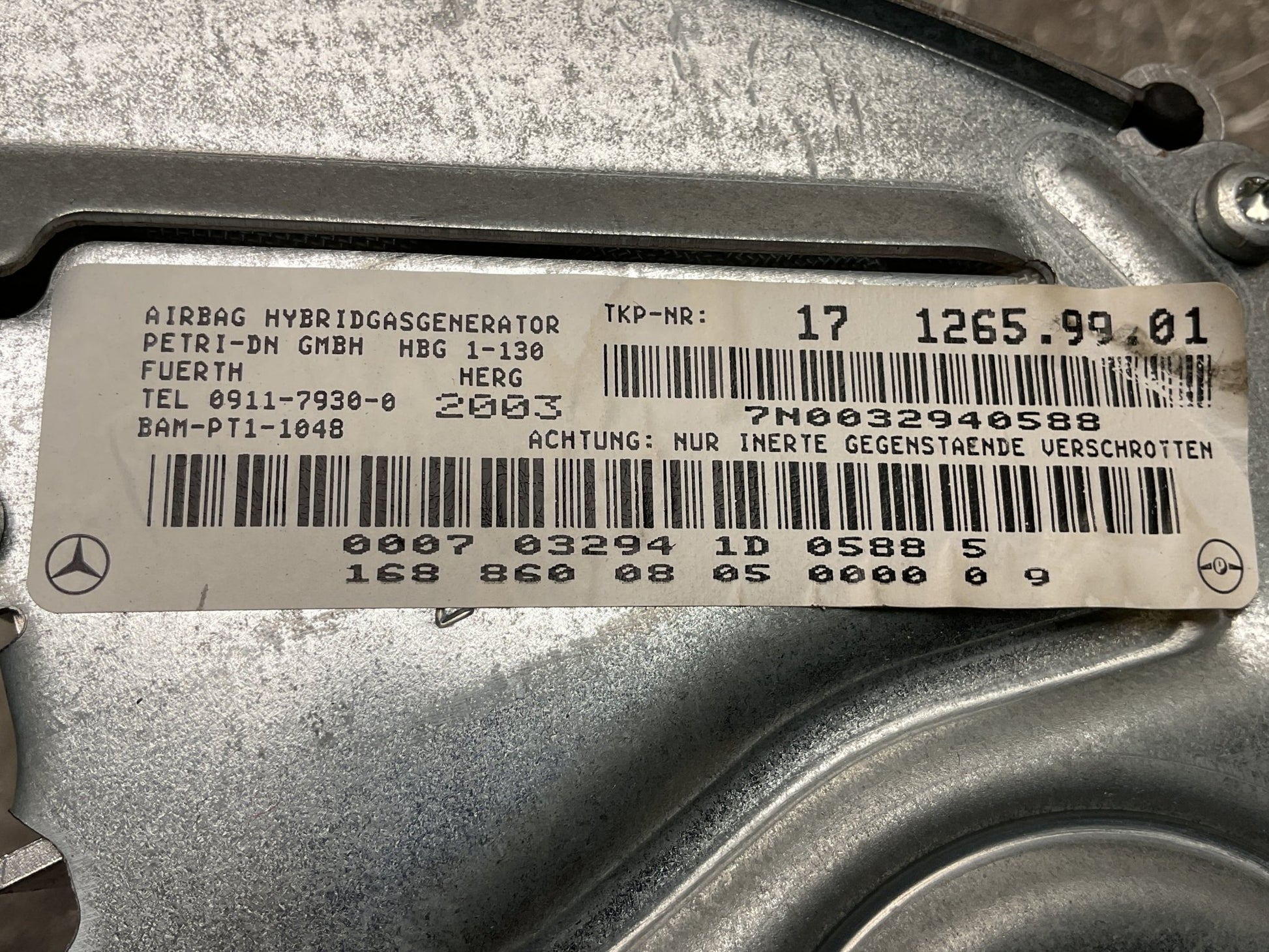 Airbag Pasajero Mercedes 1688600805 - 1688600805