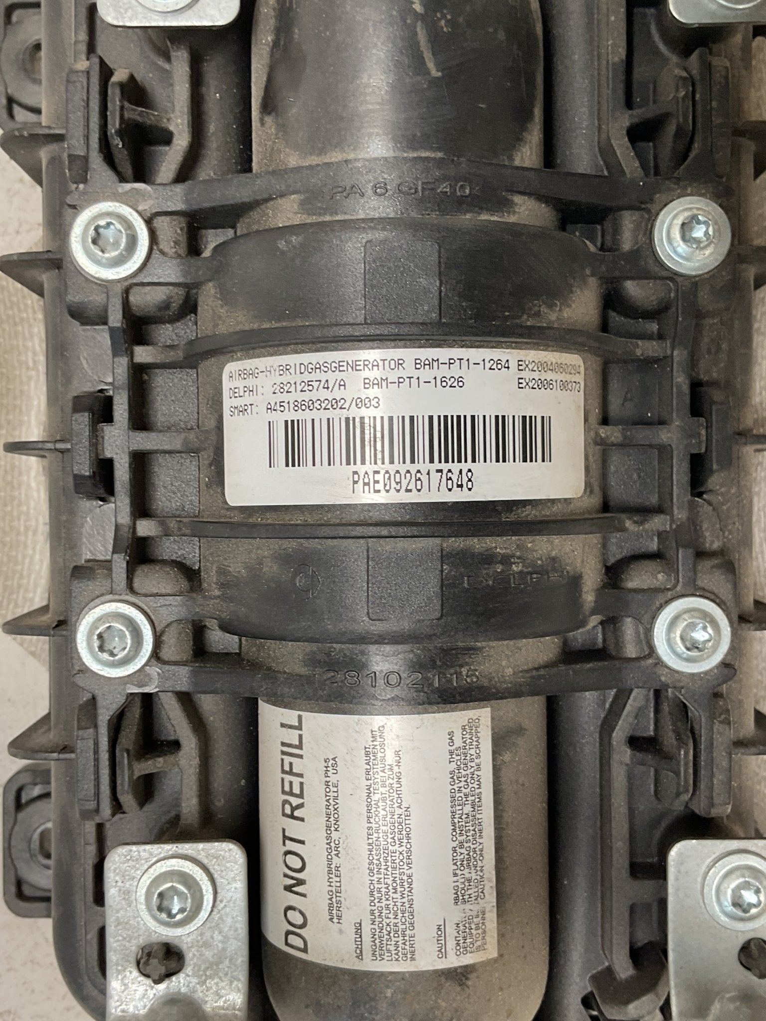 Airbag Pasajero Smart Fortwo 2006 - 2014 - A4518603202