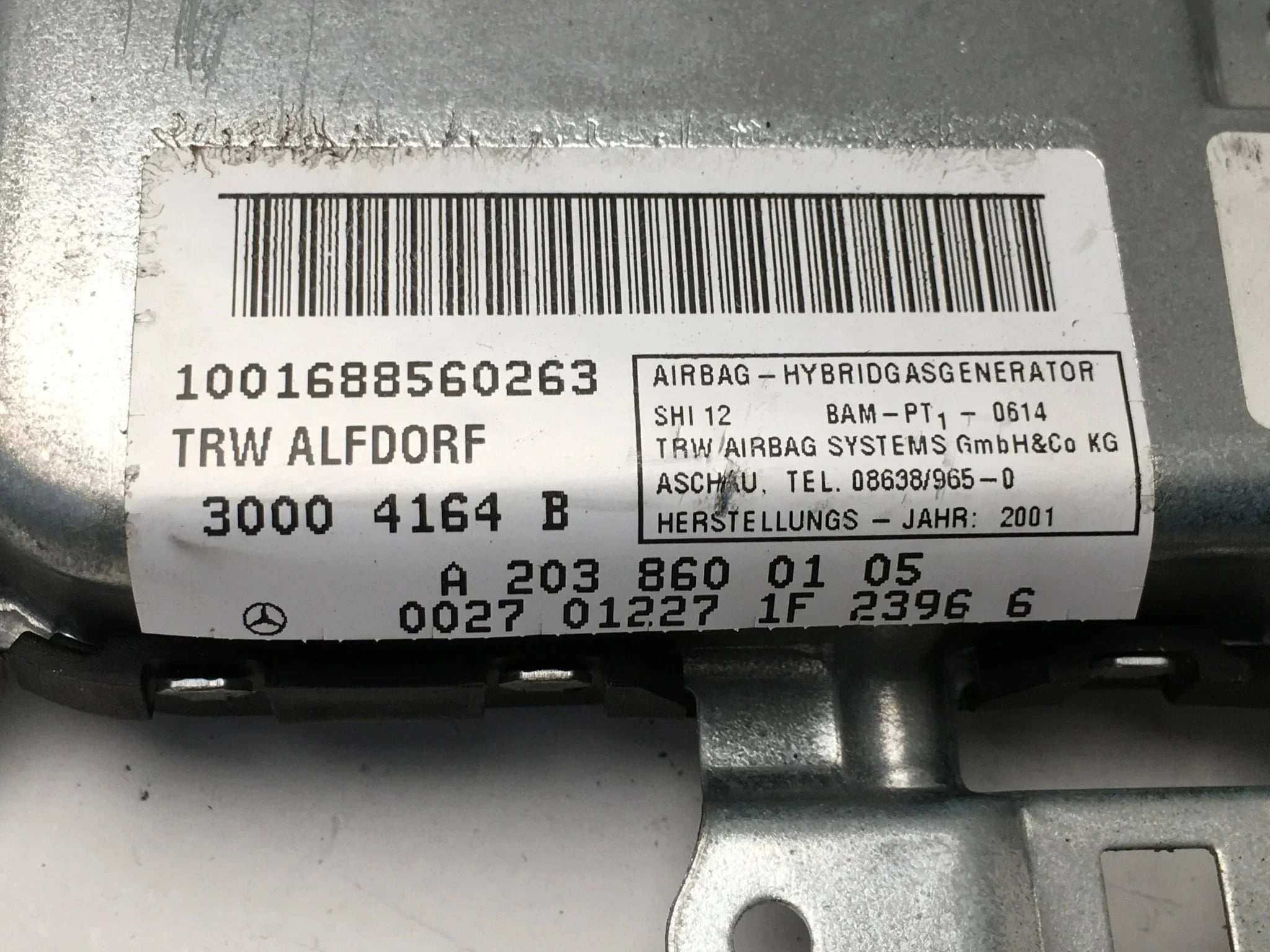 Airbag trasero izq Mercedes A2038600105