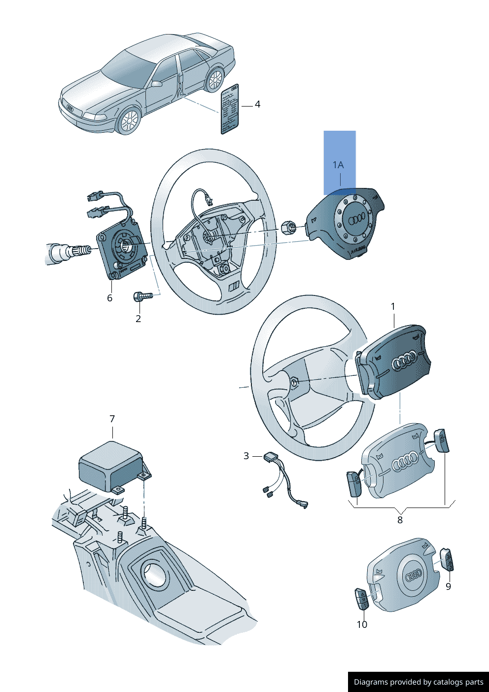 Airbag Volante Audi A4 B5 S4 - 4B0880201G