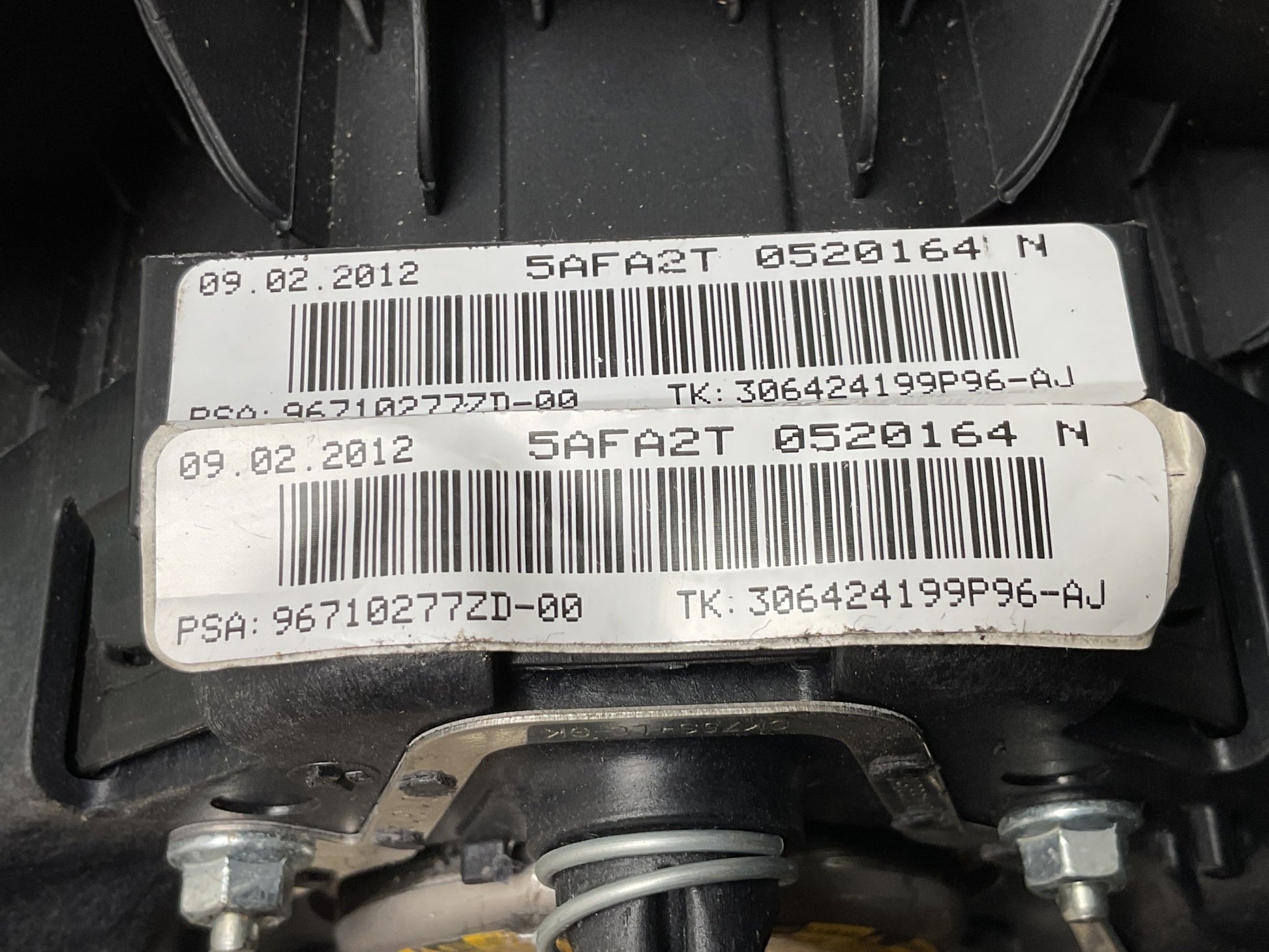 Airbag Volante Citroen C3 2009 - 2016 - 96710277ZD